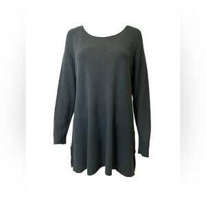 Eileen Fisher Women's Long Sleeve Tunic Top - Dark Green M